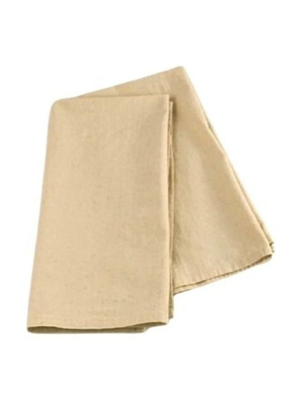 Beige 100% Cotton Dish Towel 26x26 Inch Hanging Loop Kitchen Linens Set of 2